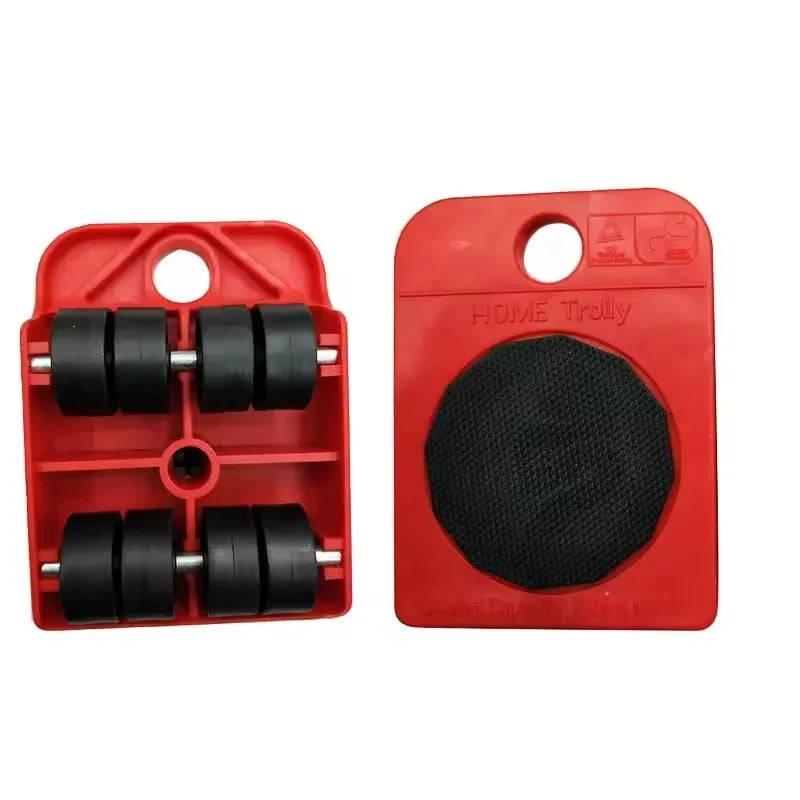 Carry Roller Set for Furniture, Removal, Lifting, Motion Tool Set, Wheel Bar Disposii