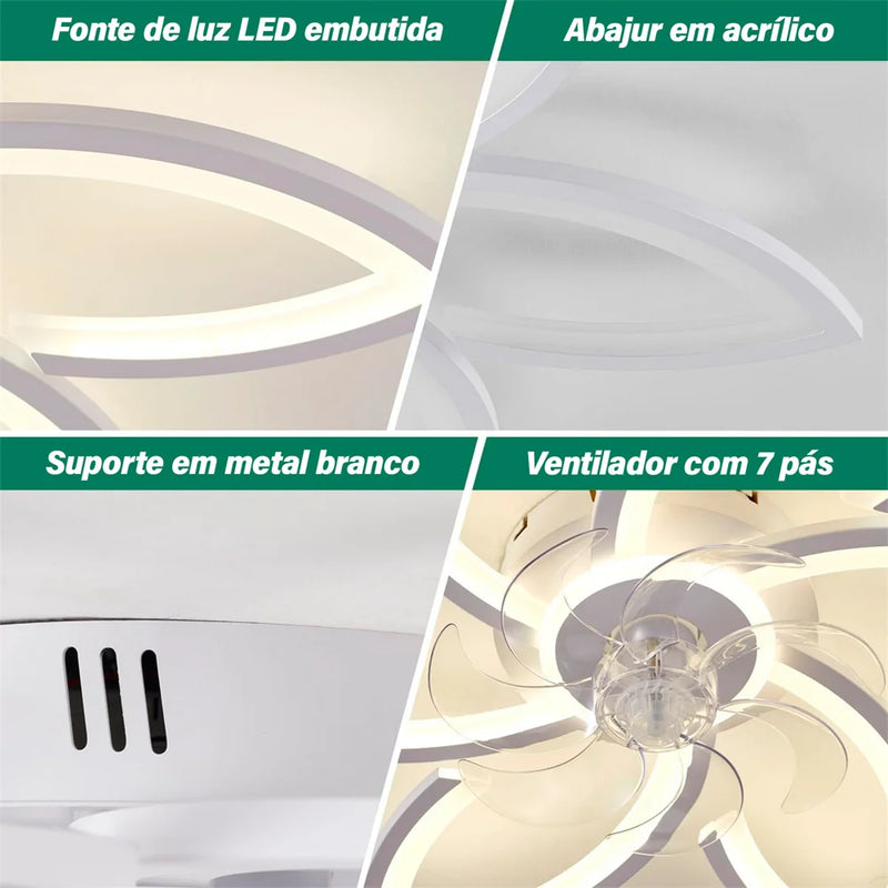 Ventilador de Teto Silencioso Lótus