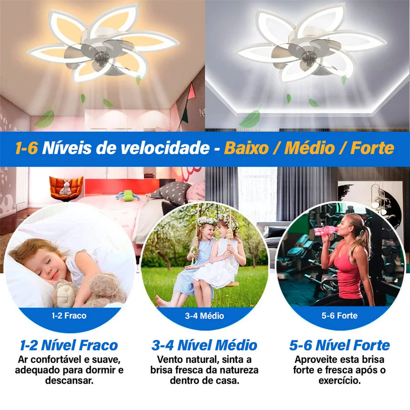 Ventilador de Teto Silencioso Lótus